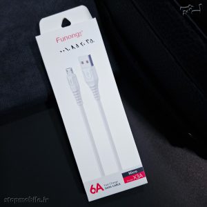 کابل شارژ Funong مدل X3A از نوع Micro USB | طول 1 متر | سفید