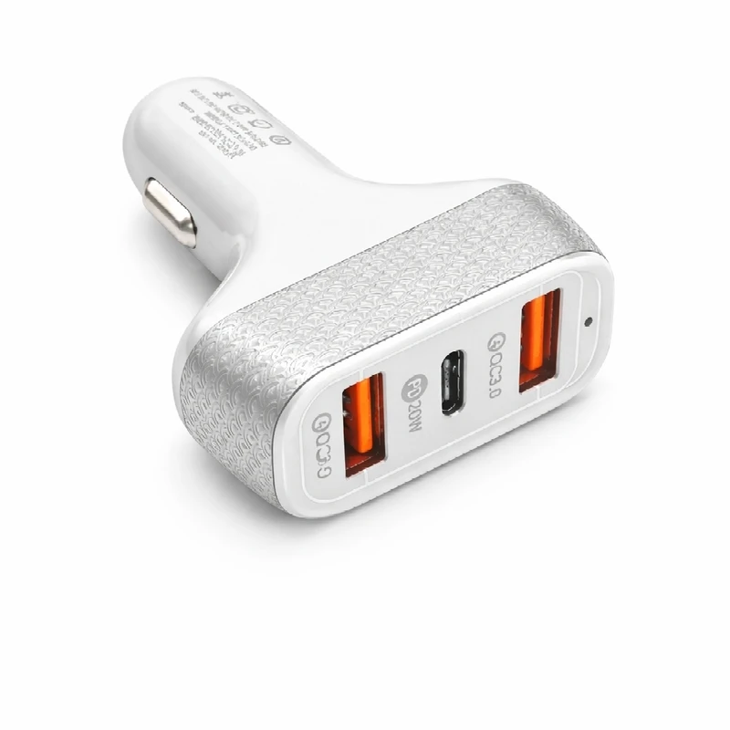 شارژر فندکی 45 وات FIRSTYOU مدل F055 با شارژ PD و 3 خروجی Type-C و USB-A