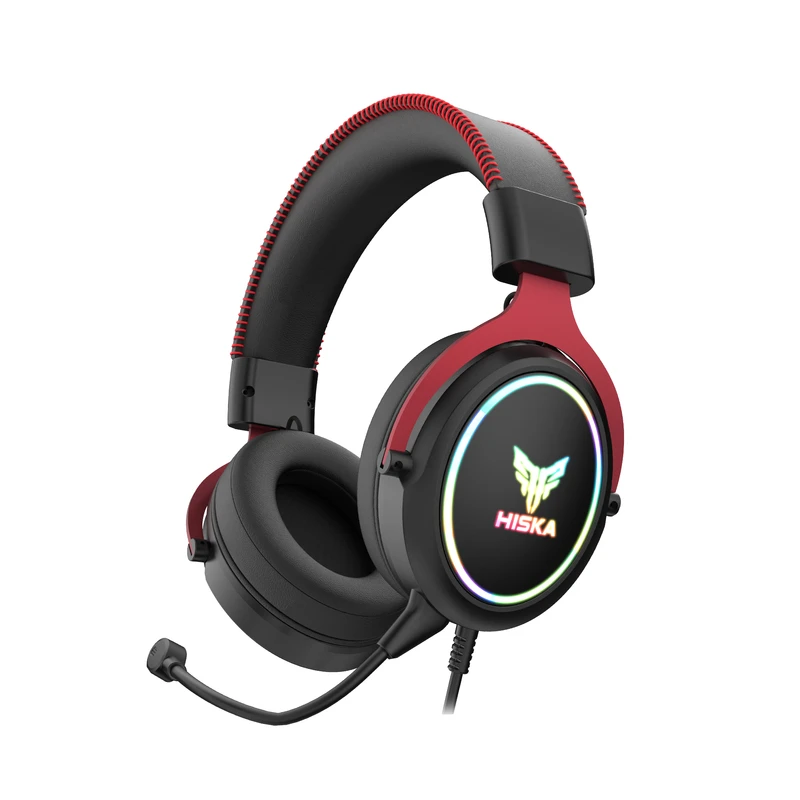 هدفون سیمی گیمینگ هیسکا HISKA مدل GHR-05 با نور RGB