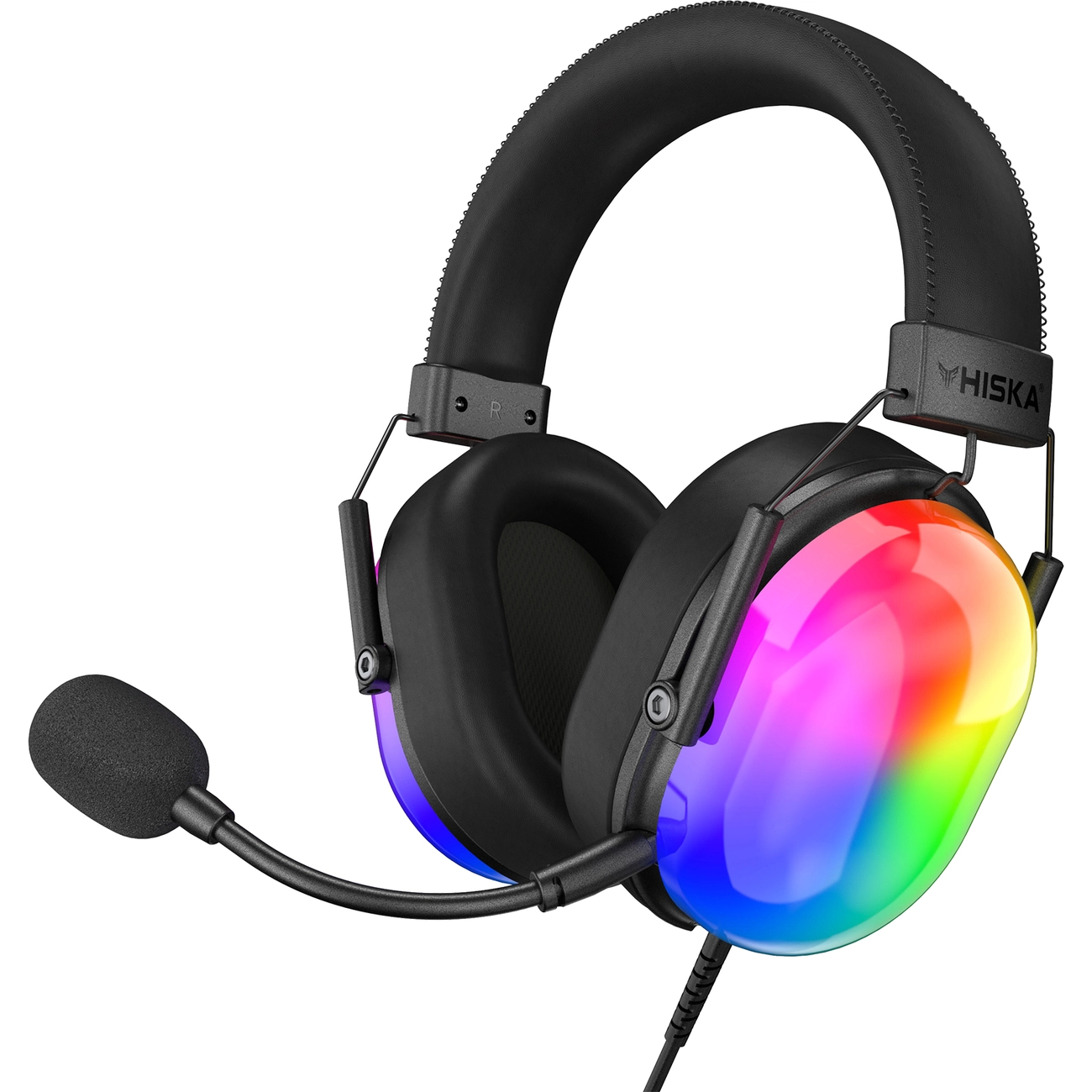 هدفون سیمی گیمینگ هیسکا HISKA مدل GHR-07 با نور RGB